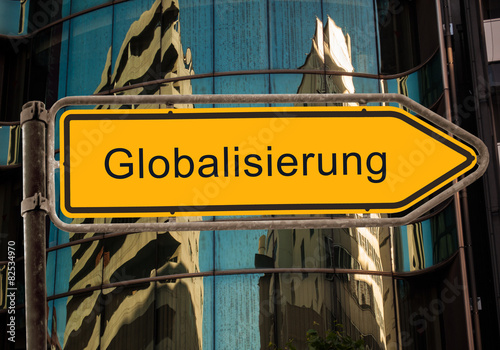 Strassenschild 42 - Globalisierung