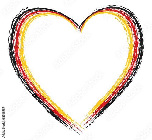 Herz gepinselt deutsch