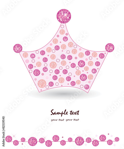 Crown with pink princess background #82539540
