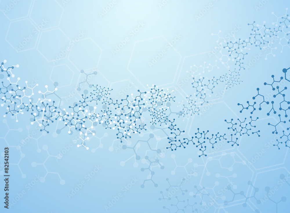 Obraz premium Abstract background medical substance and molecules.