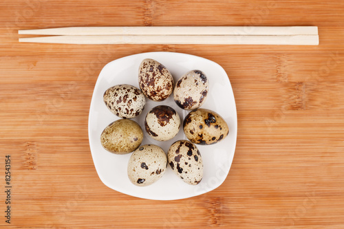 The picture quail eggs