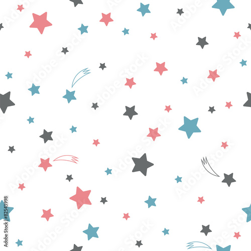 Cute seamless pattern with stars
