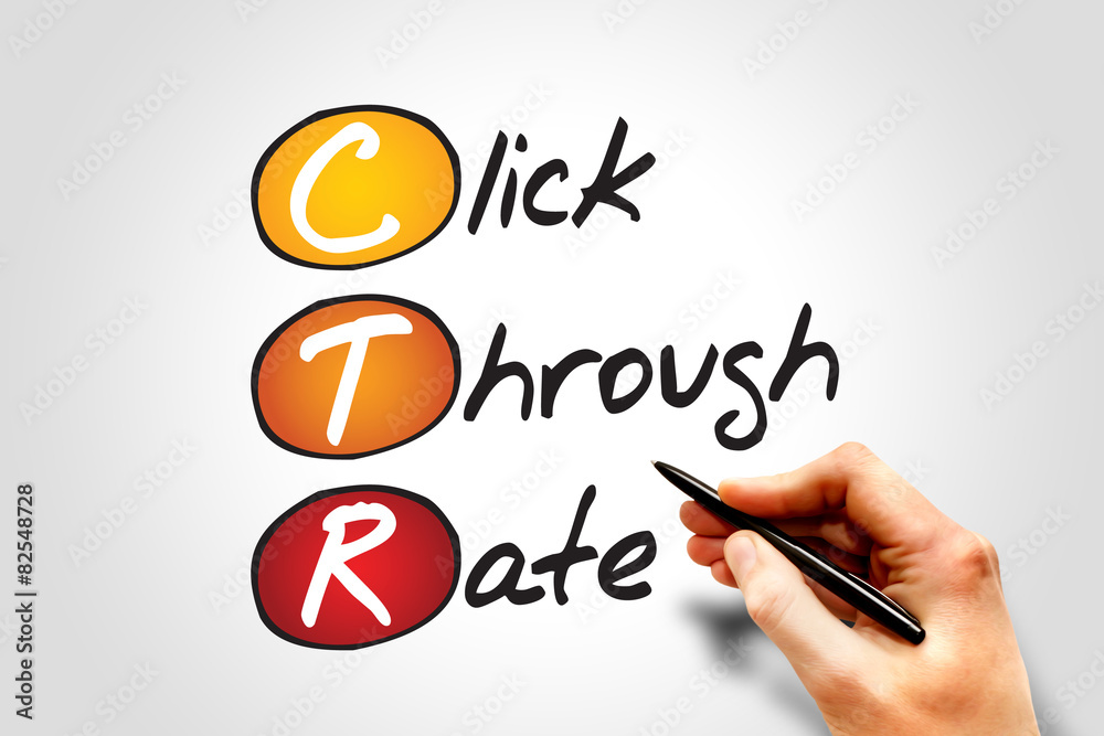 Click Through Rate (CTR), business concept acronym Click Through Rate (CTR), business concept acronym