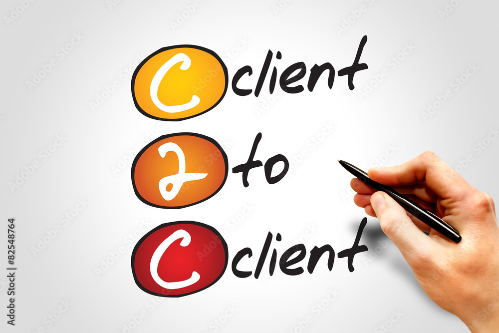 Client To Client (c2c), business concept acronym Client To Client (c2c), business concept acronym