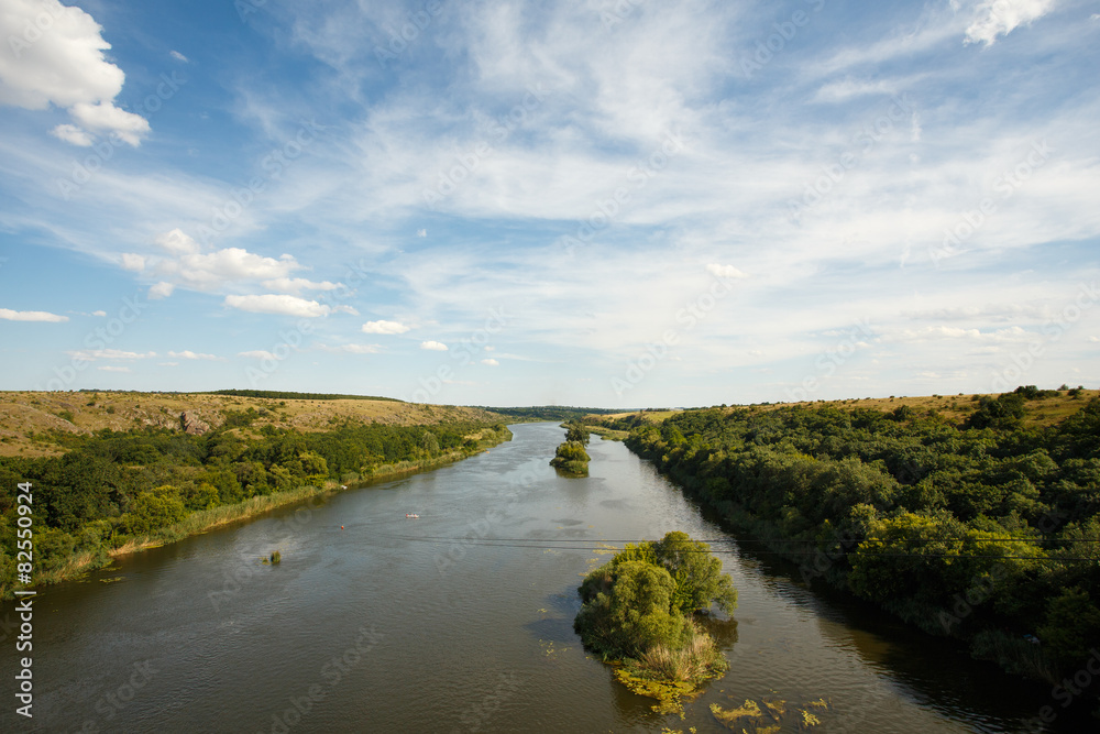 Ukrainian riverside landscape