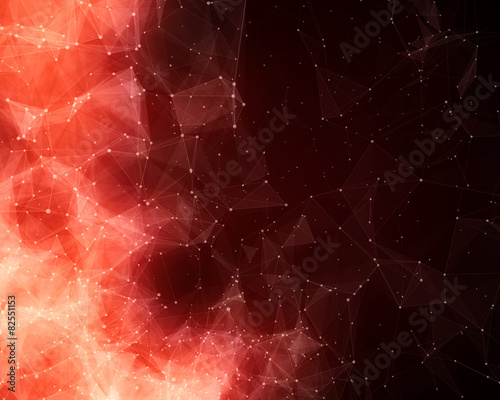 Abstract red nebula in cosmos