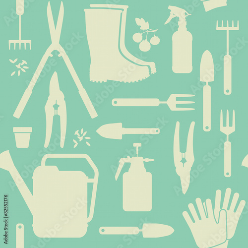 Gardening seamless pattern