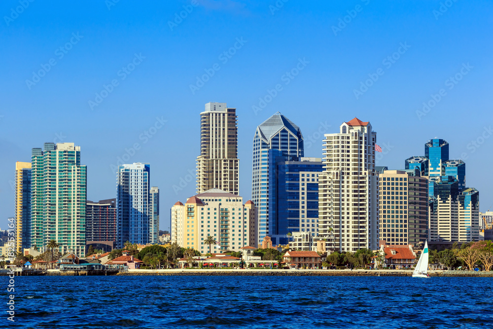 Skyline of San Diego, California from Coronado Bay Skyline of San Diego, California from Coronado Bay