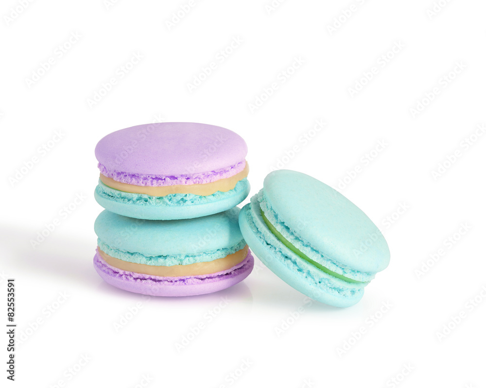 macarons isolated on white macarons isolated on white
