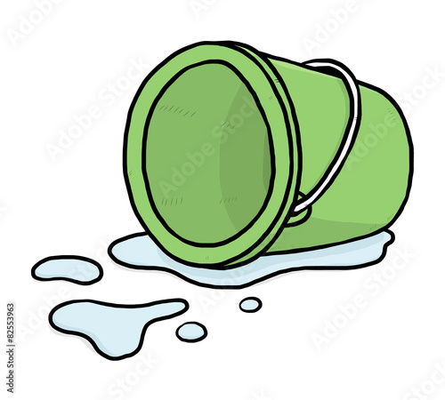 lying bucket of water