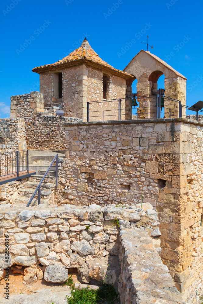 Medieval castle exterior, ancient Calafell town