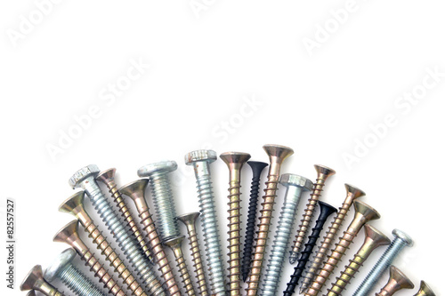 s screw and bolts isolated over white background photo