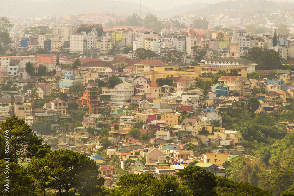 Fototapeta premium View of Dalat city, Vietnam