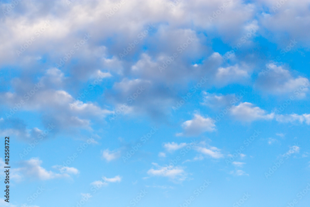 clouds in the blue sky