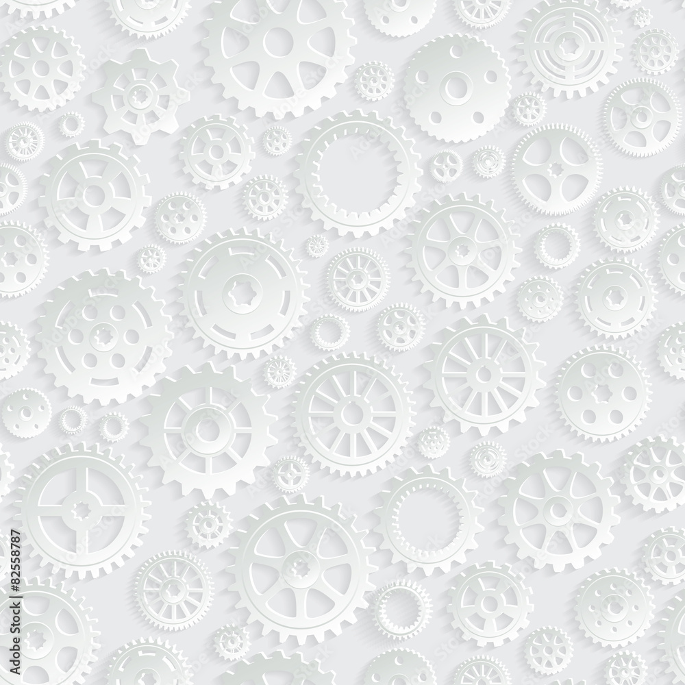 Creative Gray Gears 3d Seamless Pattern Background. Creative Gray Gears 3d Seamless Pattern Background.