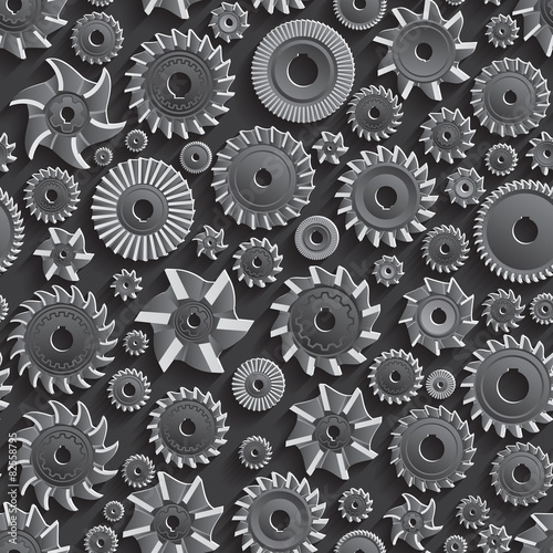  Milling cutters for metal 3d Seamless Pattern Background