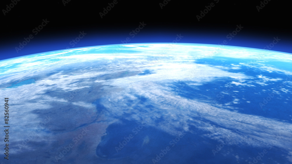 Digital 3D Illustration of a Space Scene Digital 3D Illustration of a Space Scene