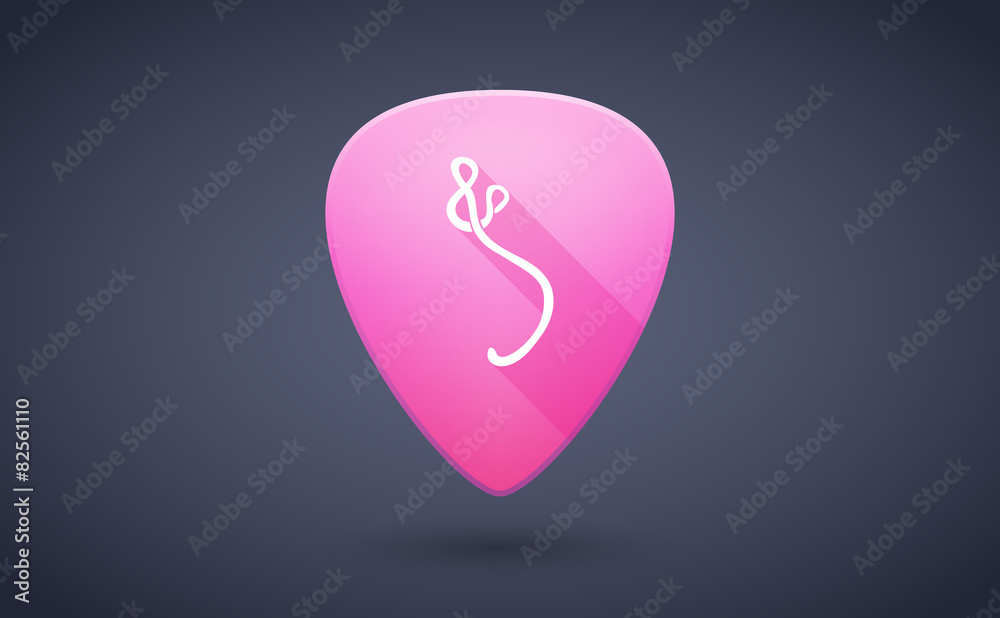 Pink guitar pick icon with an ebola sign Pink guitar pick icon with an ebola sign