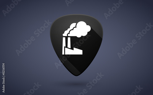 Free Download Black guitar pick icon with a factory - GFXLoad