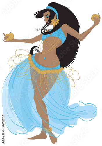 Vector illustration of a belly dancer