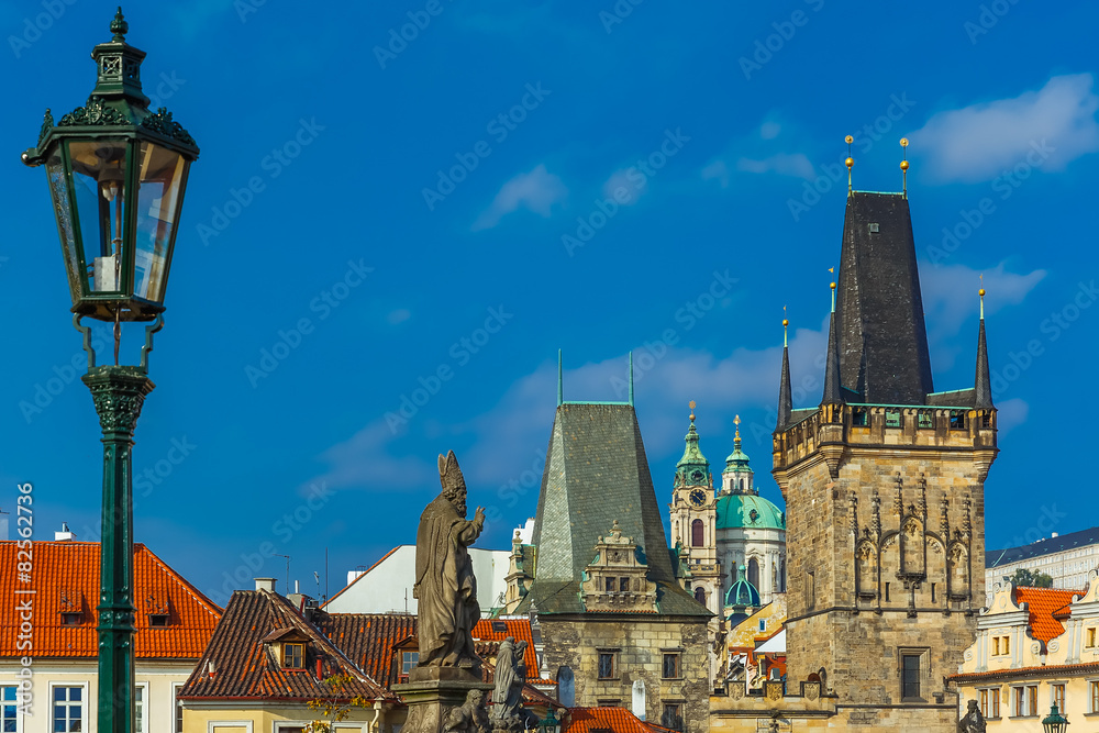 Obraz premium Adalbert of Prague on Charles Bridge, Czechia