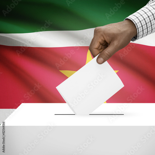 Ballot box with national flag series - Republic of Suriname