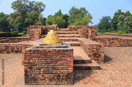 Gandhakuti or Buddha's hut in Jetavana monastery, Shravasti, Utt photo