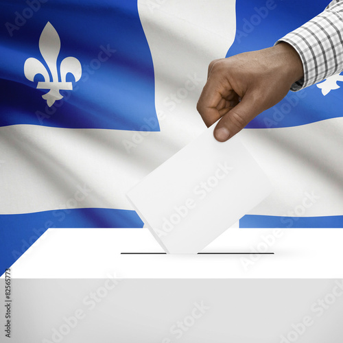 Ballot box with Canadian province flag series - Quebec photo