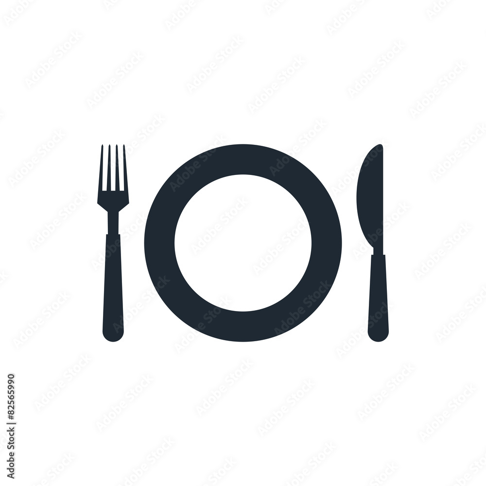 icon fork and knife dish icon fork and knife dish