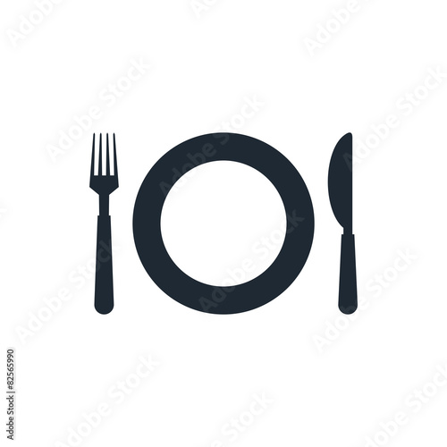 icon fork and knife dish