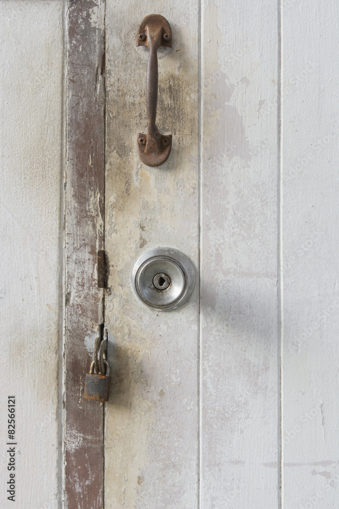 Door knobs and locks were closed on white background. Door knobs and locks were closed on white background.