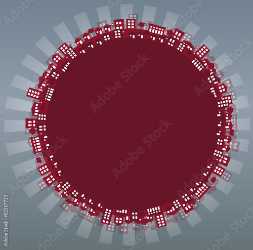 Red world vector illustration 