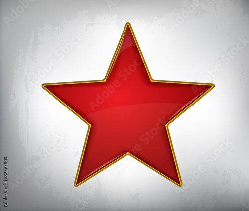 Red star vector illustration 