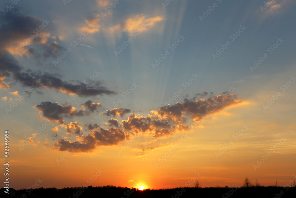 Fototapeta premium Photo sunset sky