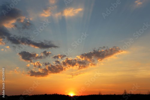 Photo sunset sky