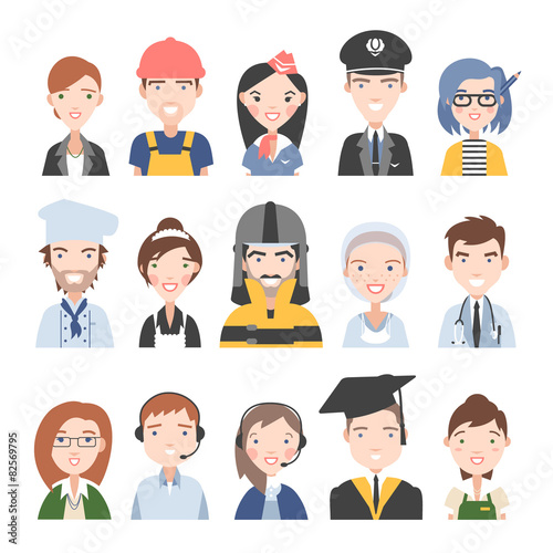 People of different professions.