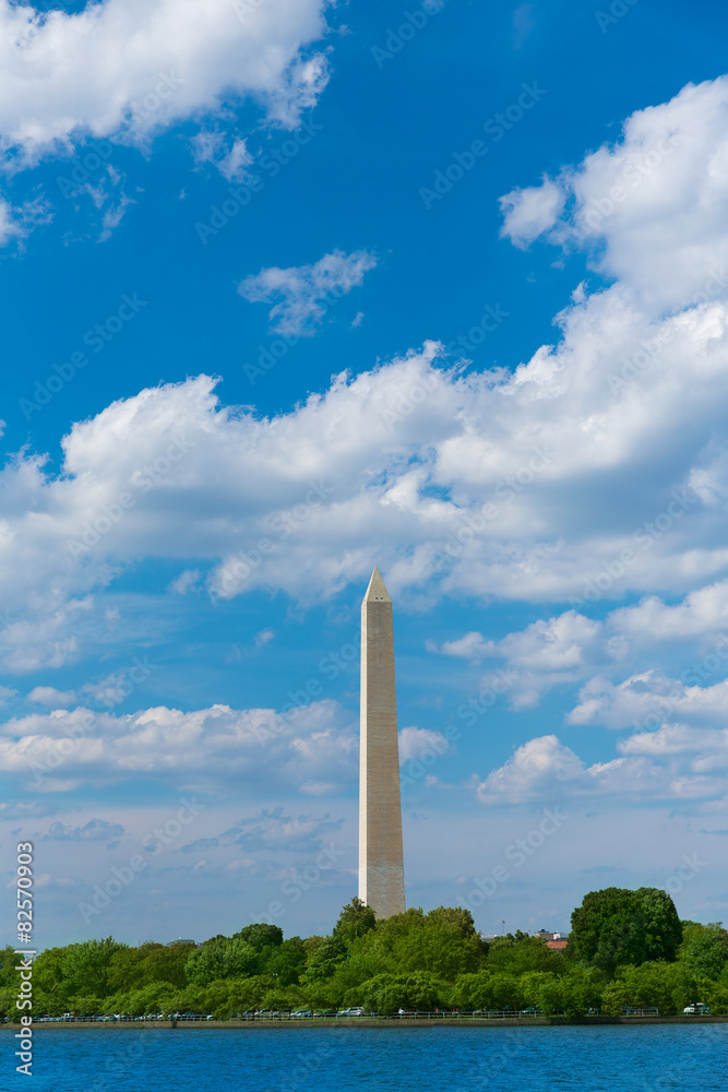 Washington Monument reflected in Tidal Basin DC Washington Monument reflected in Tidal Basin DC