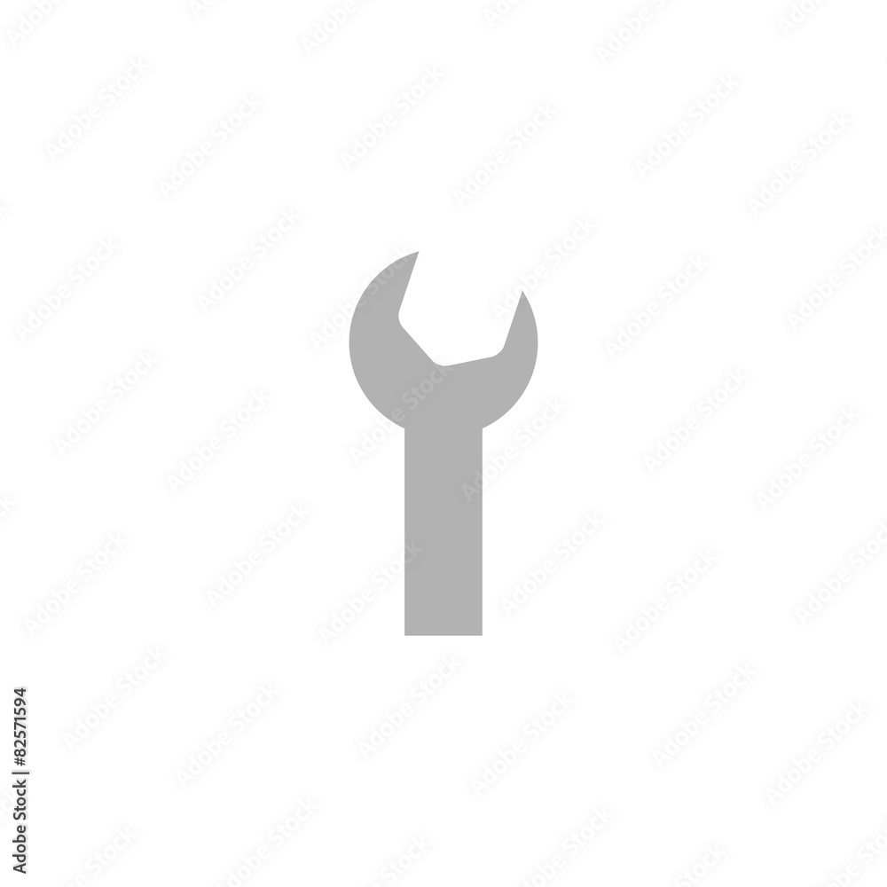 Simple icon wrench key. Simple icon wrench key.