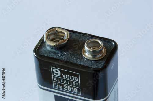 Fotografie Top of a 9 volt battery