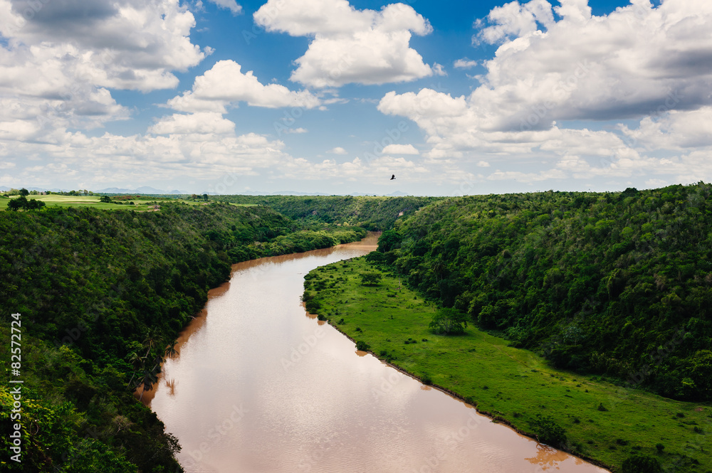 Tropical river Chavon in Dominican Republic. Casa de Campo, La