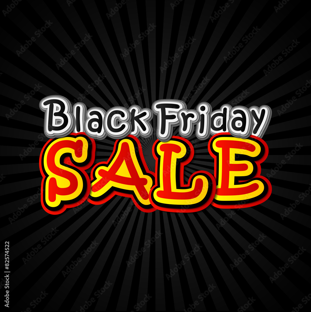 Poster Black Friday sale in the pop art style.