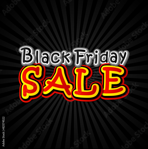 Poster Black Friday sale in the pop art style.