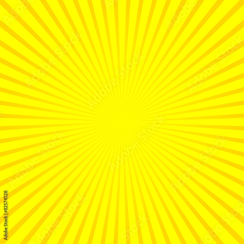 Yellow vector background of radial lines.