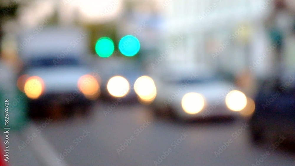 Bokeh from car light on the traffic road Bokeh from car light on the traffic road