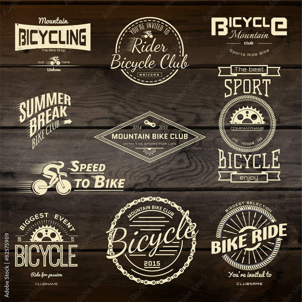 Fototapeta premium Bicycle set badges logos and labels for any use.