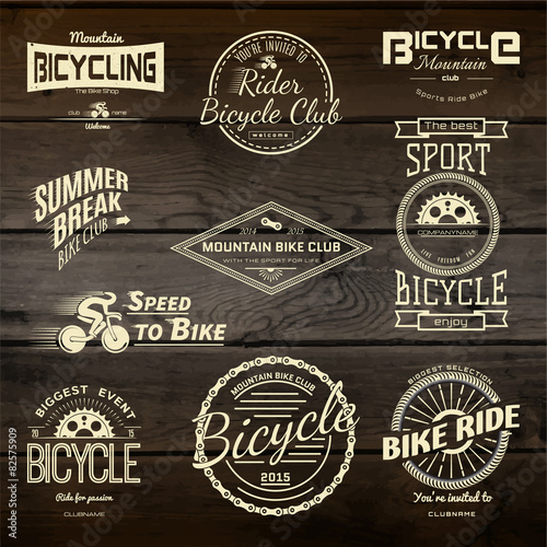 Bicycle set badges logos and labels for any use.