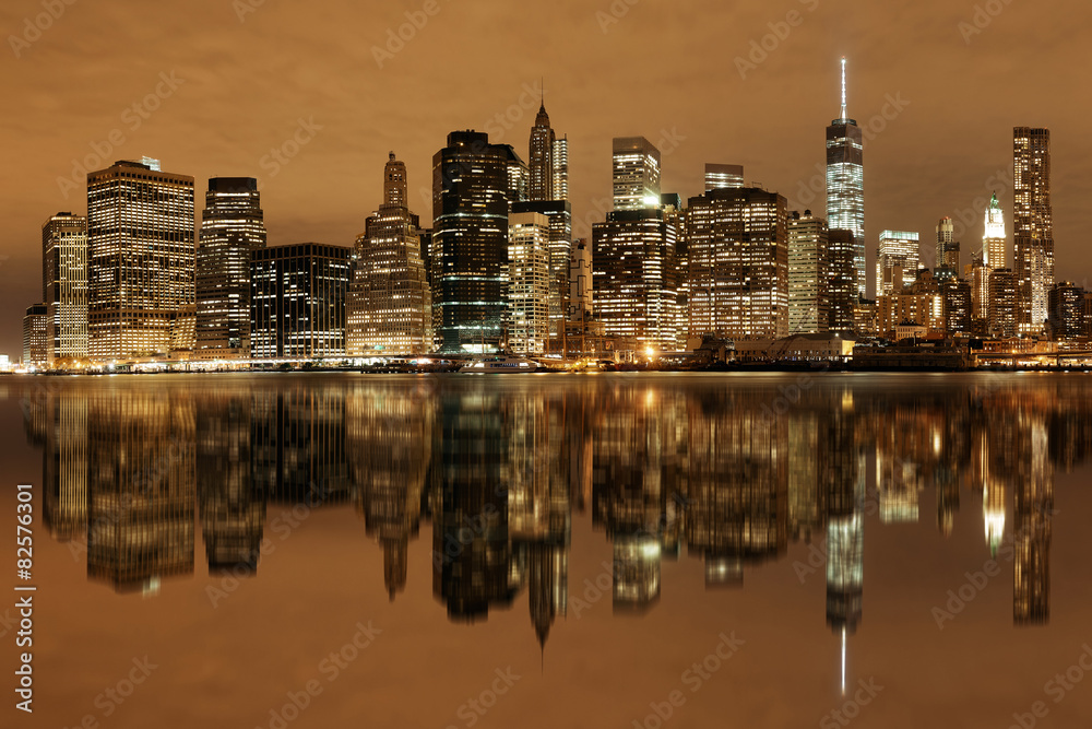 Manhattan at night