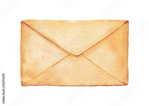 Watercolor envelope