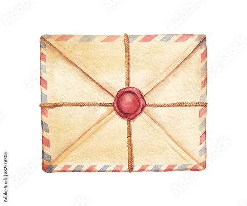 Watercolor envelope