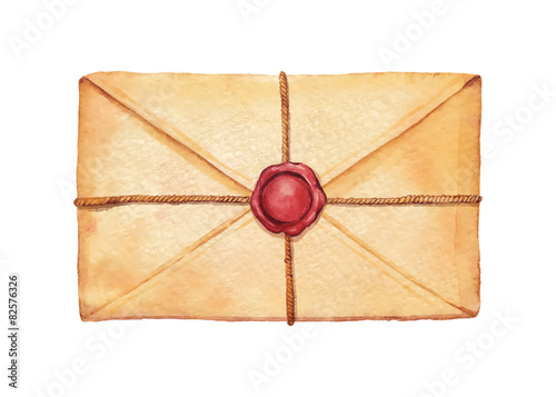 Watercolor envelope